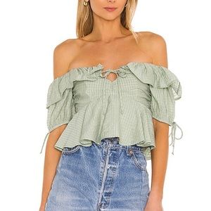 Tularosa Off-the-Shoulder Maggie Top | Sage Size S